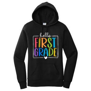 Hello First Grade Team 1st Grade Back To School Teacher Women's Pullover Hoodie