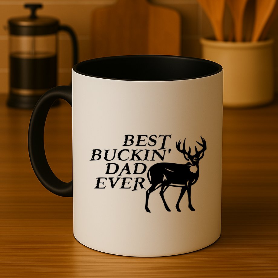 Hunter Funny Gift For Dad Best Buckin Dad Ever Gift Mug