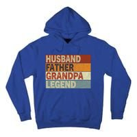 Husband Father Grandpa Legend Retro Vintage Fathers Day Great Gift Tall Hoodie