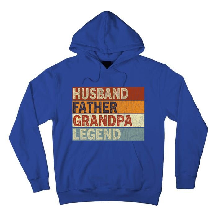 Husband Father Grandpa Legend Retro Vintage Fathers Day Great Gift Tall Hoodie