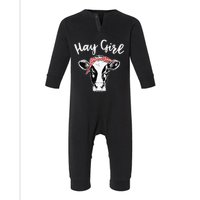 Hay  Farmer Gift Cattle funny Cow Lovers Infant Fleece One Piece