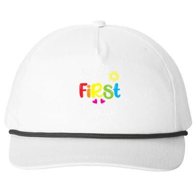 Hello First Grade Fun 1st Grade Back to School Gift Snapback Five-Panel Rope Hat