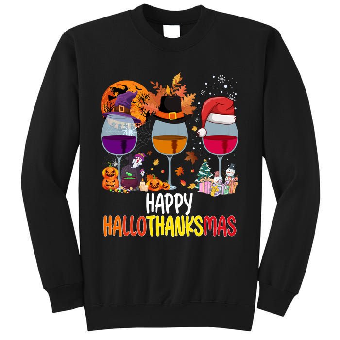 Hallothanksmas Funny Graphic Plus Size Sweatshirt