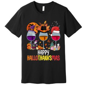 Hallothanksmas Funny Graphic Plus Size Premium T-Shirt