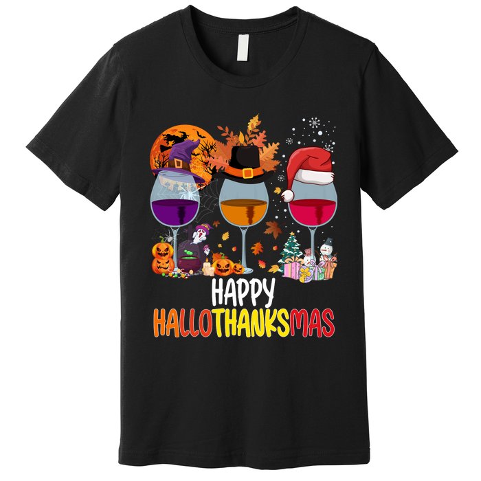 Hallothanksmas Funny Graphic Plus Size Premium T-Shirt