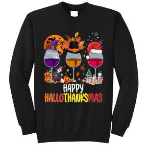 Hallothanksmas Funny Graphic Plus Size Tall Sweatshirt