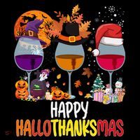 Hallothanksmas Funny Graphic Plus Size Baby Bodysuit