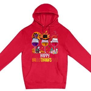 Hallothanksmas Funny Graphic Plus Size Premium Pullover Hoodie