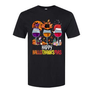 Hallothanksmas Funny Graphic Plus Size Softstyle CVC T-Shirt