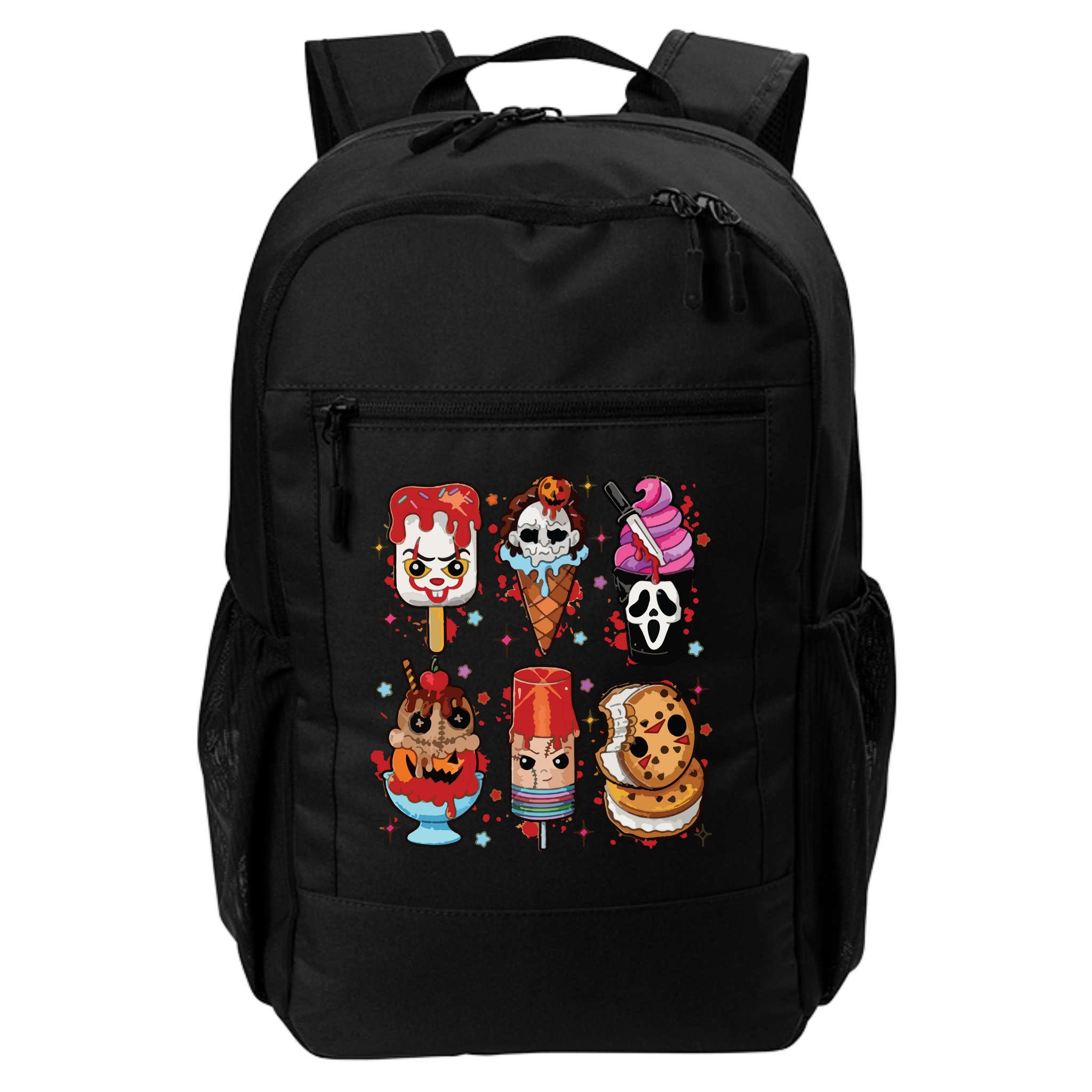 Horror Fan Gift Horror Ice Cream Dripping Ice Cream Backpack
