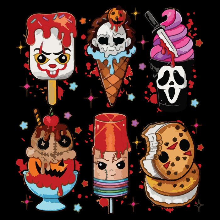 Horror Fan Gift Horror Ice Cream Dripping Ice Cream Backpack