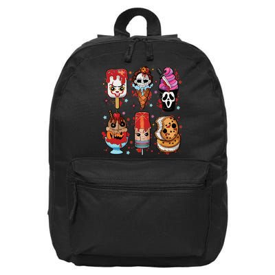 Horror Fan Gift Horror Ice Cream Dripping Ice Cream 16 in Basic Backpack
