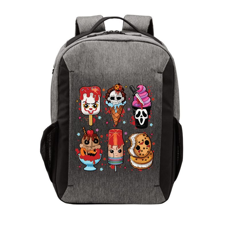 Horror Fan Gift Horror Ice Cream Dripping Ice Cream Vector Backpack