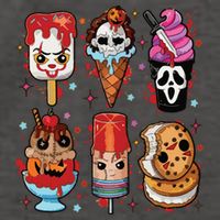 Horror Fan Gift Horror Ice Cream Dripping Ice Cream Vector Backpack