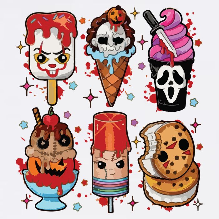 Horror Fan Gift Horror Ice Cream Dripping Ice Cream Bucket Hat
