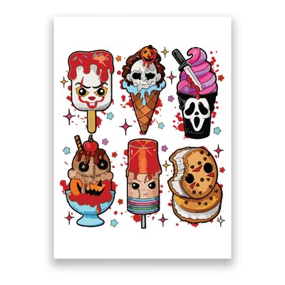 Horror Fan Gift Horror Ice Cream Dripping Ice Cream Poster