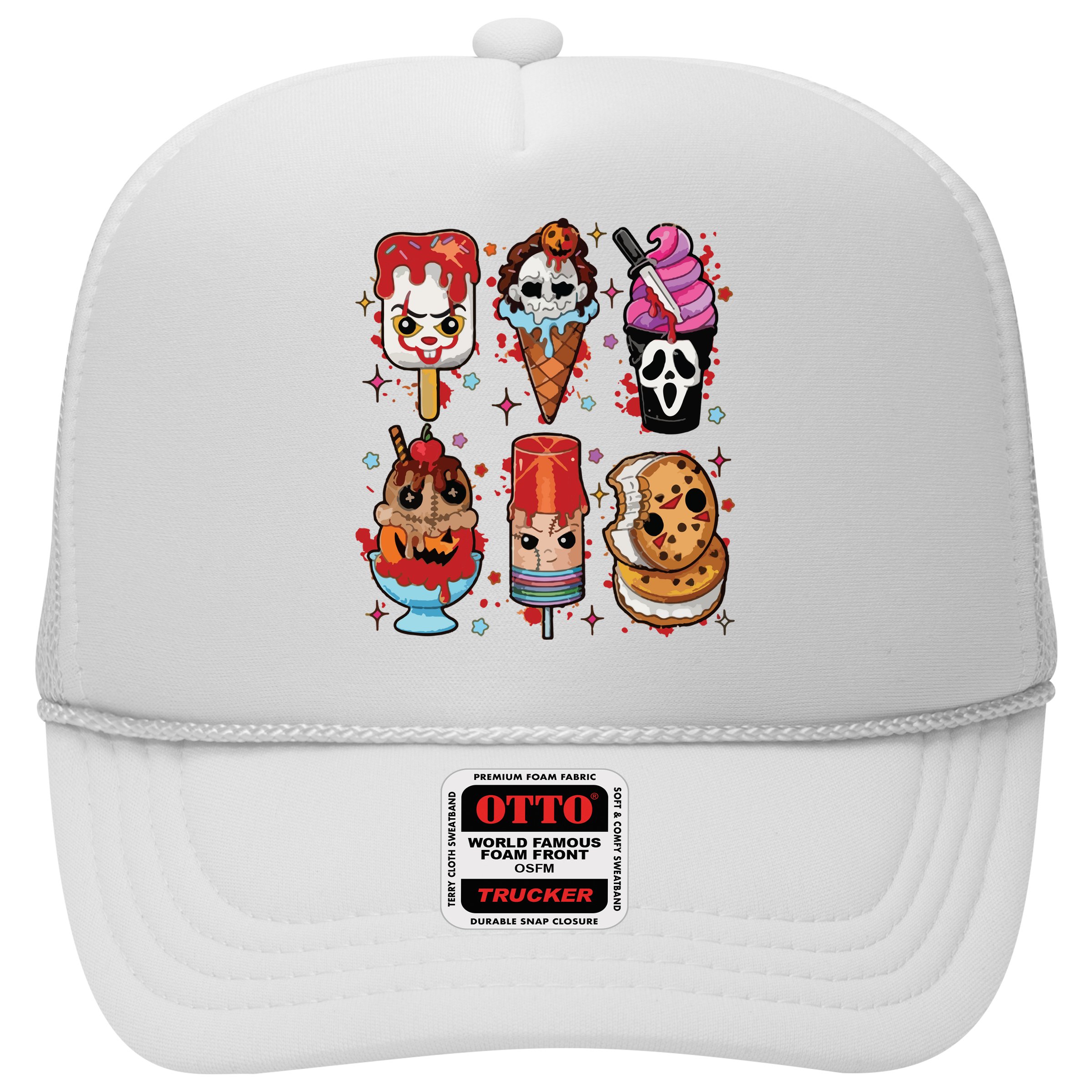 Horror Fan Gift Horror Ice Cream Dripping Ice Cream Hat