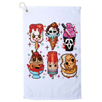 Horror Fan Gift Horror Ice Cream Dripping Ice Cream Golf Towel