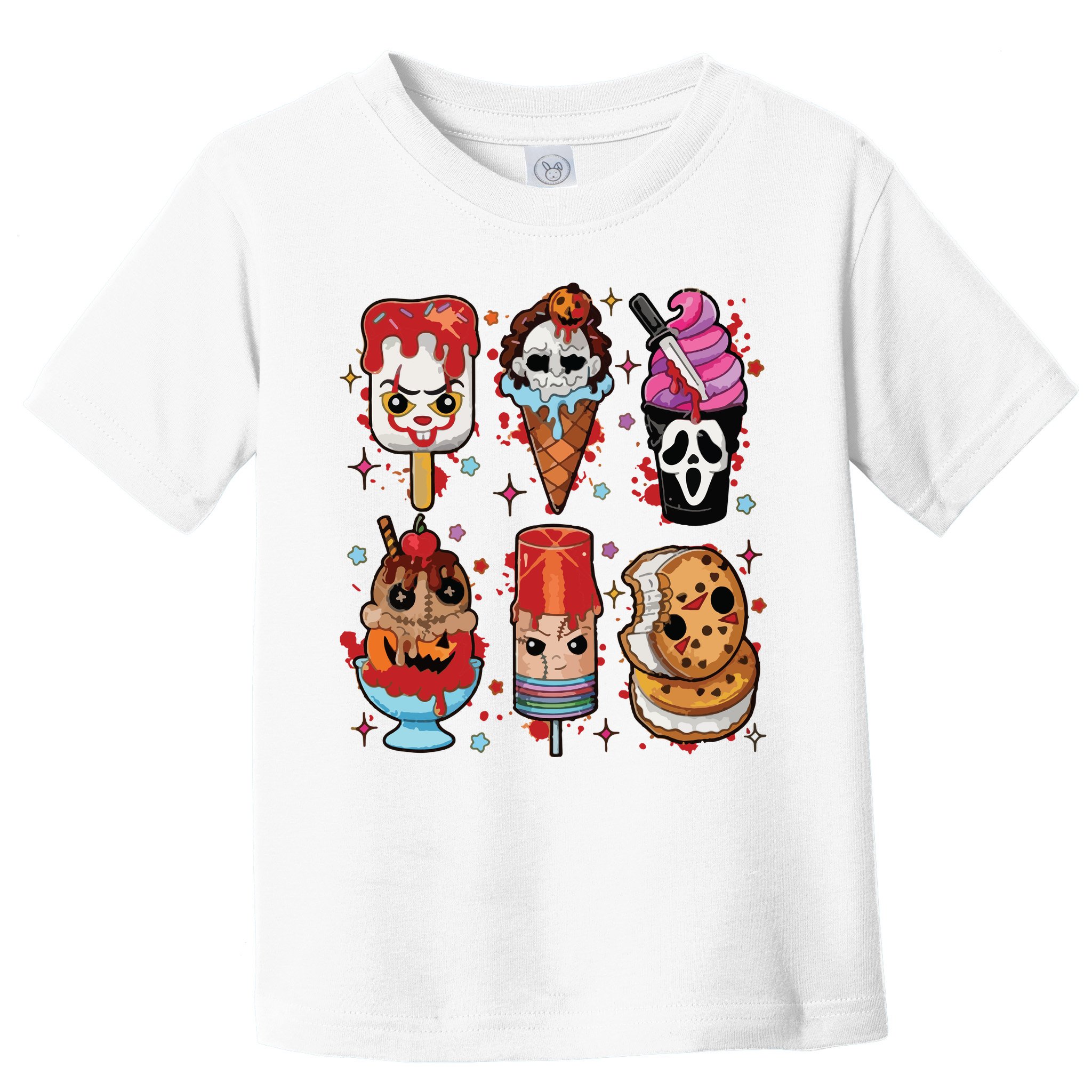 Horror Fan Gift Horror Ice Cream Dripping Ice Cream Toddler T-Shirt