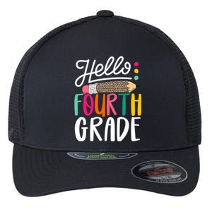 Hello Fourth Grade Leopard Pencil Team 4Th Grade Teacher Meaningful Gift Flexfit Unipanel Trucker Cap