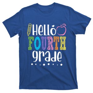 Hello Fourth Grade Pencil Back To School 4Th Grade Teacher Gift T-Shirt