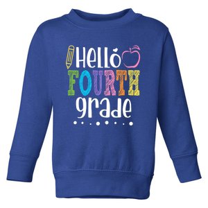 Hello Fourth Grade Pencil Back To School 4Th Grade Teacher Gift Toddler Sweatshirt