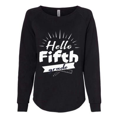 Hello Fifth Grade Womens California Wash Sweatshirt