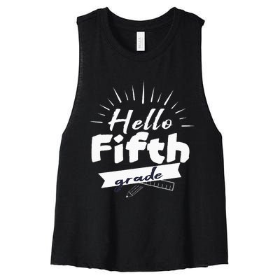 Hello Fifth Grade Women's Racerback Cropped Tank