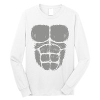 Halloween Funny Gorilla Monkey Belly Chest Costume Long Sleeve Shirt