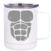 Halloween Funny Gorilla Monkey Belly Chest Costume 12 oz Stainless Steel Tumbler Cup