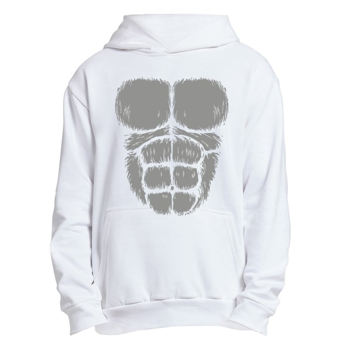 Halloween Funny Gorilla Monkey Belly Chest Costume Urban Pullover Hoodie