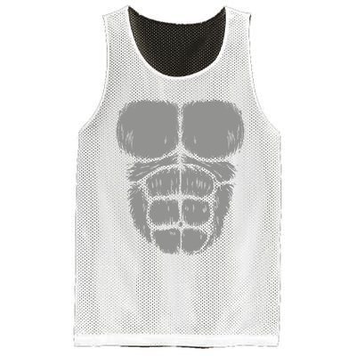 Halloween Funny Gorilla Monkey Belly Chest Costume Mesh Reversible Basketball Jersey Tank