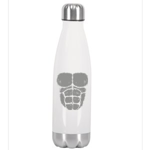 Halloween Funny Gorilla Monkey Belly Chest Costume Stainless Steel Insulated Water Bottle