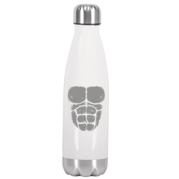 Halloween Funny Gorilla Monkey Belly Chest Costume Stainless Steel Insulated Water Bottle