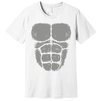 Halloween Funny Gorilla Monkey Belly Chest Costume Premium T-Shirt