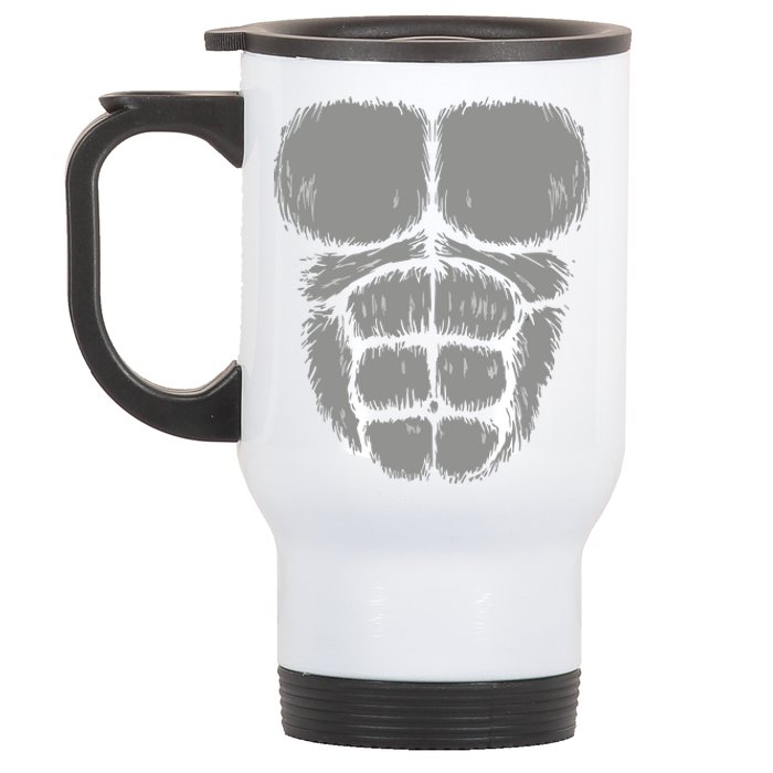 Halloween Funny Gorilla Monkey Belly Chest Costume Stainless Steel Travel Mug