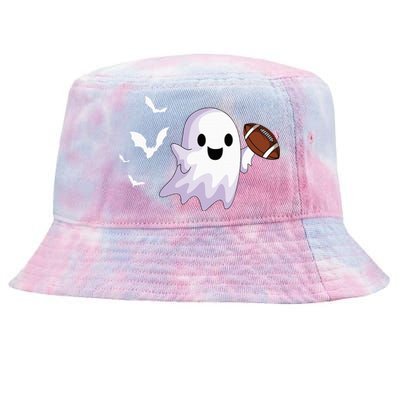 Halloween Football Ghost Playing All Hallows Day Tie-Dyed Bucket Hat