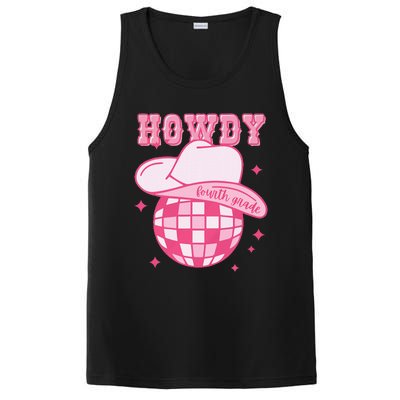 Howdy Fourth Grade Disco Cowboy Back To School Teacher PosiCharge Competitor Tank