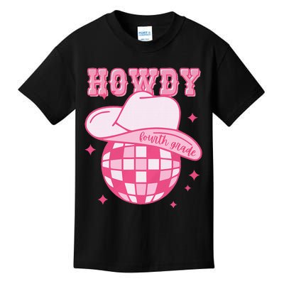 Howdy Fourth Grade Disco Cowboy Back To School Teacher Kids T-Shirt