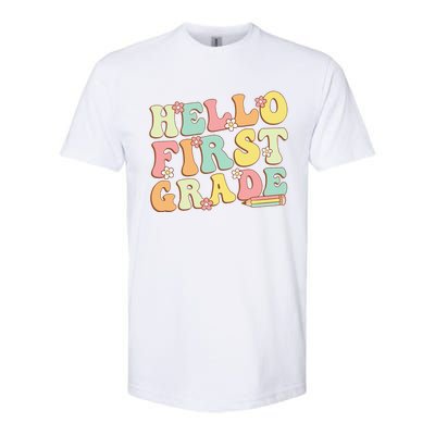 Hello First Grade Team 1st Grade Teacher Girl Back To School Softstyle® CVC T-Shirt