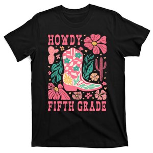 Howdy Fifth Grade Western 5th Grade Teacher Cowboy Cows T-Shirt