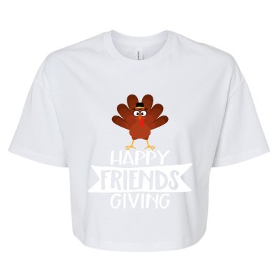 Happy Friends Giving Best Besties Friendship Bff Gift Bella+Canvas Jersey Crop Tee