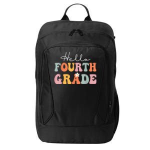 Hello Fourth Grade Back To School Groovy Teacher Student City Backpack