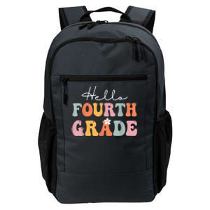 Hello Fourth Grade Back To School Groovy Teacher Student Daily Commute Backpack