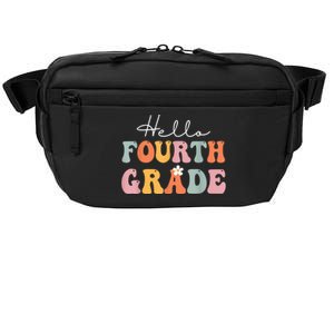 Hello Fourth Grade Back To School Groovy Teacher Student Crossbody Pack