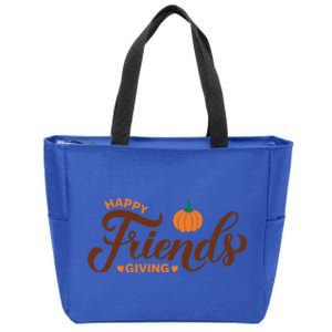 Happy Friends Giving Thanksgiving Quote Friendsgiving Day Gift Zip Tote Bag