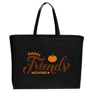 Happy Friends Giving Thanksgiving Quote Friendsgiving Day Gift Cotton Canvas Jumbo Tote