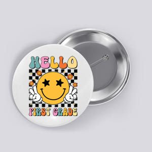 Hello First Grade Team 1st Grade Teacher Girl Back To School Button