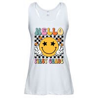 Hello First Grade Team 1st Grade Teacher Girl Back To School Ladies Essential Flowy Tank