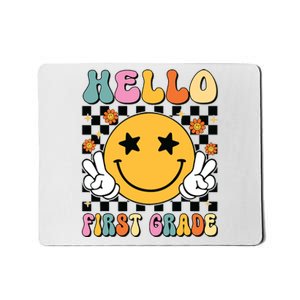 Hello First Grade Team 1st Grade Teacher Girl Back To School Mousepad